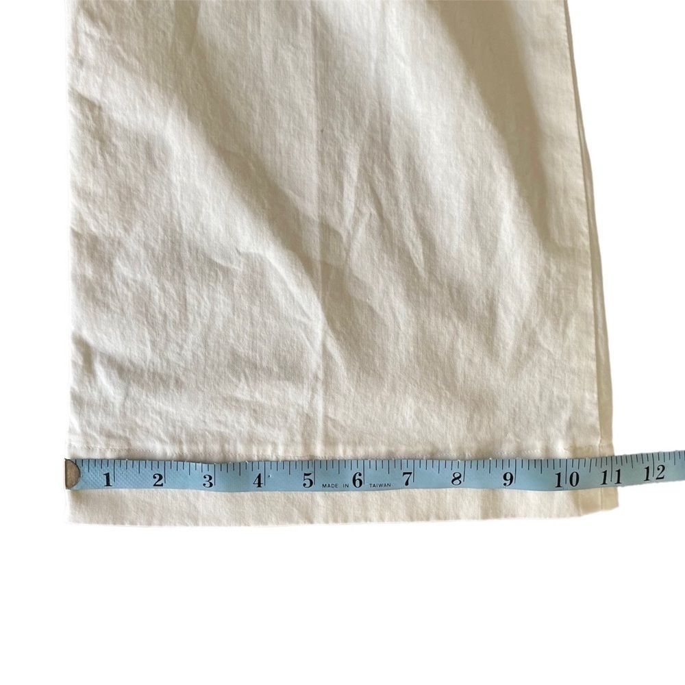 COPY - THEORY Pants Wide Leg  Cotton Ivory/White  Size 6 - Picture 13 of 16